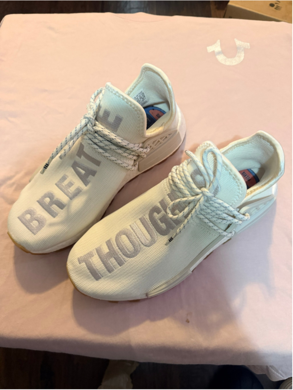 Men's Adidas Pharrell Williams NMD Human Race Sneakers White Size 8
